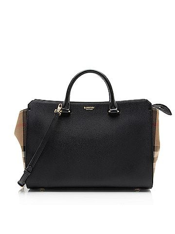 Burberry Burberry Leather Nova Check Banwell Medium Tote (view 1)