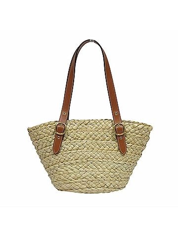 Coach Coach Structured Tote 16 Bag, Straw x Leather, CJ638 (view 2)