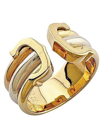 Cartier Cartier 2C Ring, 1, 18K Yellow Gold, Women's CARTIER (view 1)