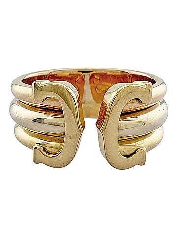 Cartier Cartier 2C Ring, 1, 18K Yellow Gold, Women's CARTIER (view 2)