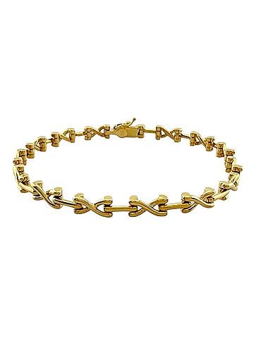 Tiffany & Co. Tiffany &amp; Co. X-Link Bracelet, 18K Yellow Gold, Women's. (view 1)