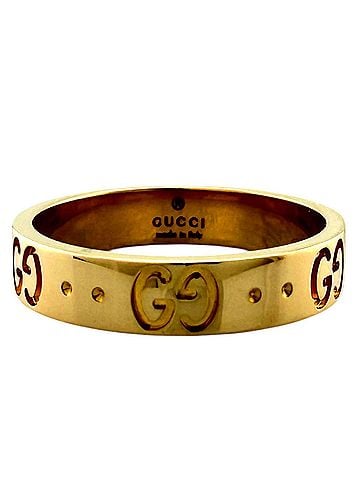 Gucci Gucci Icon Ring, 1, 18K Yellow Gold, Women's, GUCCI (view 2)