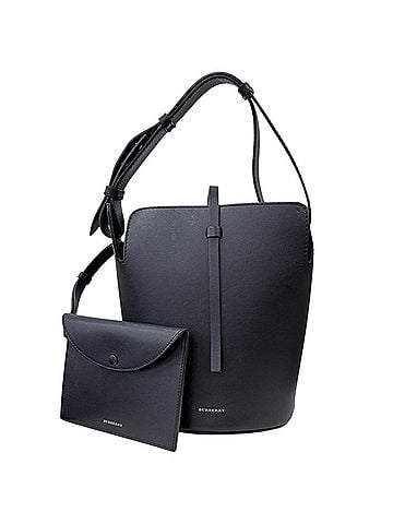 Burberry Burberry Bucket Shoulder Bag, Leather, Black, Women's, BURBERRY (view 1)