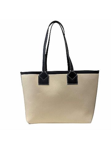 Burberry Burberry tote bag, canvas, beige, women's, BURBERRY (view 2)