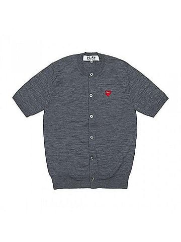 Comme des Garçons Red Heart Patch Shoulder-sleeve Cardigan Ax (view 1)