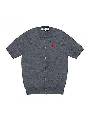 Comme des Garçons Red Heart Patch Shoulder-sleeve Cardigan Ax (view 2)