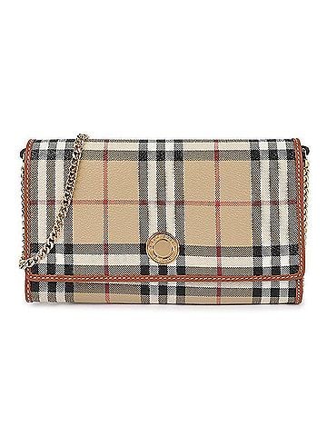 Burberry Check Women's Chain Strap Wallet (view 1)
