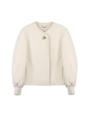 Chloé Balloon Sleeve Short Wool Coat (view 1)