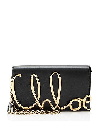 Chloé Chloe Leather Iconic Chain Clutch (view 1)