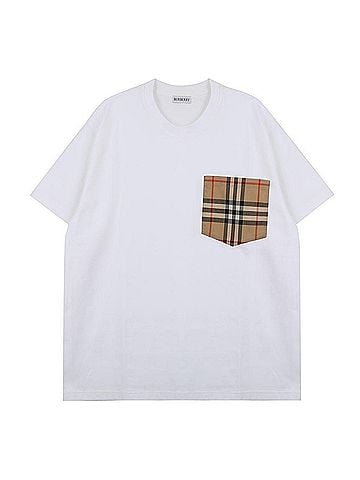 Burberry Check Pocket Cotton T-shirt (view 2)