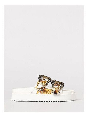 Versace Baroque Buckle Arizona Sandals (view 1)