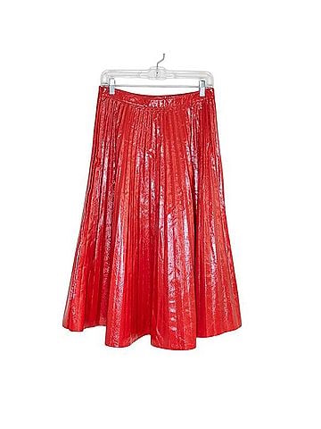 Proenza Schouler White Label Faux Leather Pleated Skirt Faux Leather Skirt (view 2)