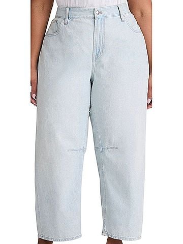 Madewell The Darted Barrel-Leg Jean in Airy Denium Jeans (view 1)
