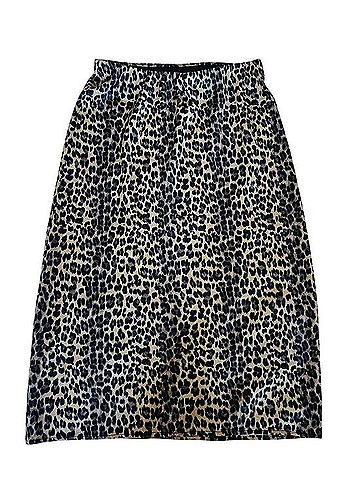 Express Leopard print midi elastic waist band Casual Skirt (view 2)