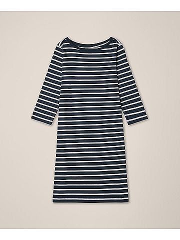 Pact Monterey Stripe Softspun Boat Neck Dress (view 1)