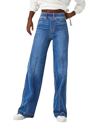SPANX Seamed Front Wide Leg Jeans Jeans (view 1)
