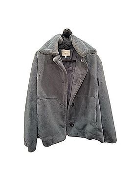 Vince. Slate Blue Faux Fur Coat Coat (view 1)