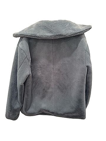 Vince. Slate Blue Faux Fur Coat Coat (view 2)