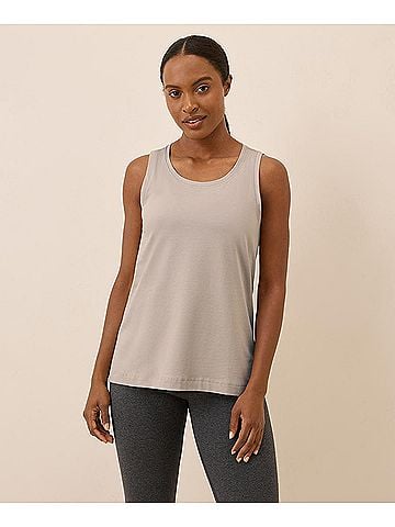 Pact Nickel Grey Luxe Stretch Jersey Swing Tank (view 2)
