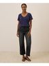Pact Eclipse Purple Featherweight Slub V-Neck Tee Size S - photo 3