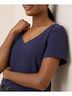 Pact Eclipse Purple Featherweight Slub V-Neck Tee Size S - photo 4