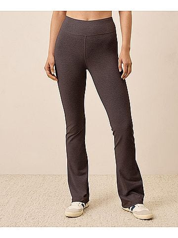 Pact Chocolate Heather On the Go-To Cropped Bootcut Legging (view 2)