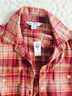 Old Navy Plaid Red Ivory Long Sleeve Button-Down Shirt Size S (tall) - photo 3