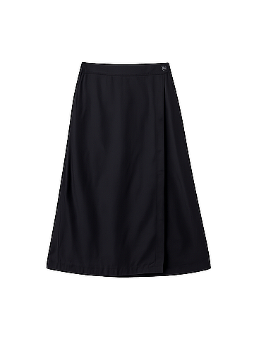 Pact Black Canopy Linen Blend Wrap Skirt (view 1)