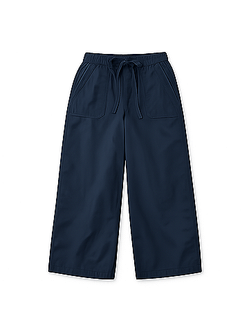Pact Midnight Blue Monterey Poplin Wide Leg Pant (view 1)
