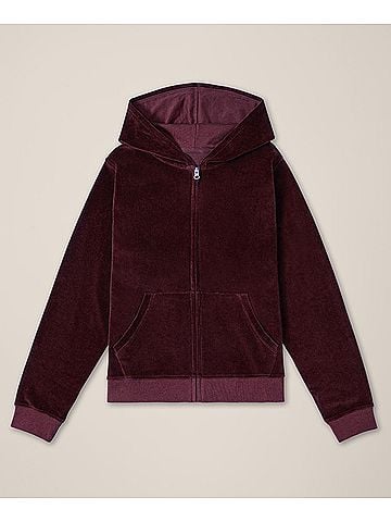Pact Windsor Wine Pure Velour Zip Hoodie (view 1)