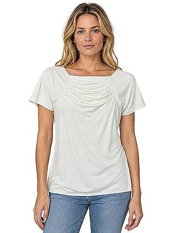 Emporio Armani Pleated Ruched Short Sleeve Jersey (view 1)