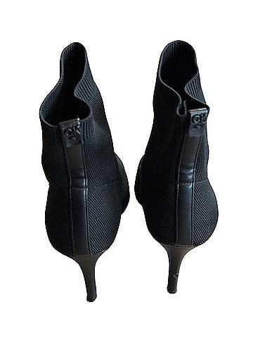 Calvin Klein Calvin Klein "Gabby" (Style KCGABBY-R) Pull-On Stretch Knit Sock Stiletto Ankle Booties Boots (view 2)
