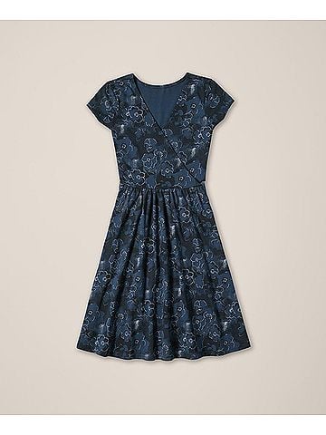 Pact Solstice Floral Fit and Flare Crossover Dress (view 1)