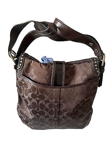 Coach Jacquard Logo Bag Leather Shoulder Bag (view 2)