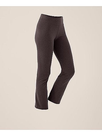 Pact Chocolate Heather On the Go-To Cropped Bootcut Legging (view 1)