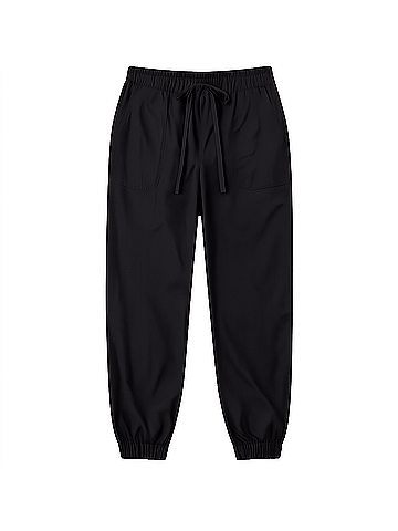 Pact Black Stretch Poplin Jogger (view 1)
