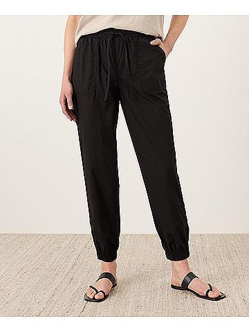 Pact Black Stretch Poplin Jogger (view 2)