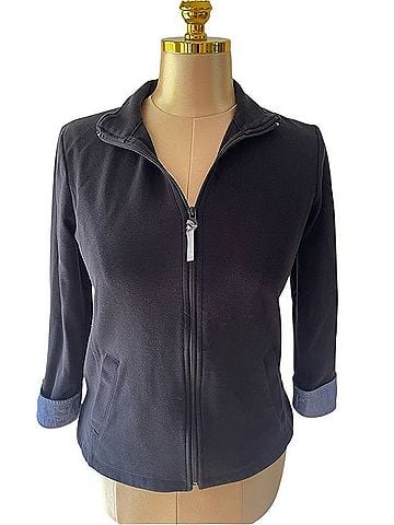 Talbots T By Talbots Classic Black Zipfront Jacket (view 1)