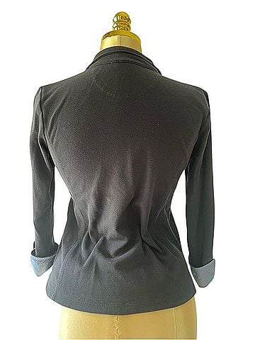 Talbots T By Talbots Classic Black Zipfront Jacket (view 2)