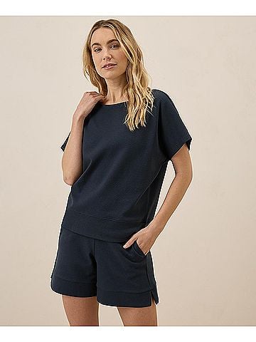 Pact Midnight Blue Airplane Dolman Top (view 2)