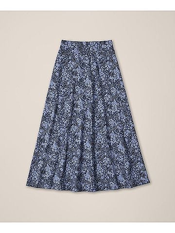 Pact Midnight Garden Fit and Flare Midi Skirt (view 1)