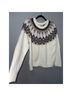 Old Navy Fair Isle Brown Ivory Pullover Sweater Size M - photo 4