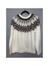 Old Navy Fair Isle Brown Ivory Pullover Sweater Size M - photo 5