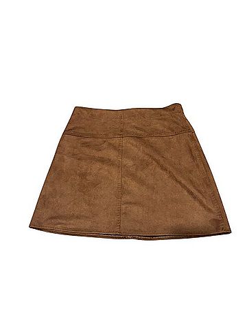 Max Studio Suede-Look A-Line Mini Skirt Faux Leather Skirt (view 1)