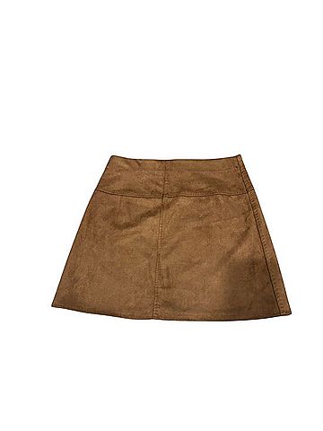 Max Studio Suede-Look A-Line Mini Skirt Faux Leather Skirt (view 2)