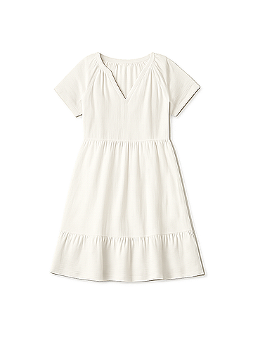 Pact Sea Salt Coastal Double Gauze Breezy Dress (view 1)