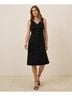 Pact Black Canopy Linen Blend Button-Front Dress Size 3X - photo 2