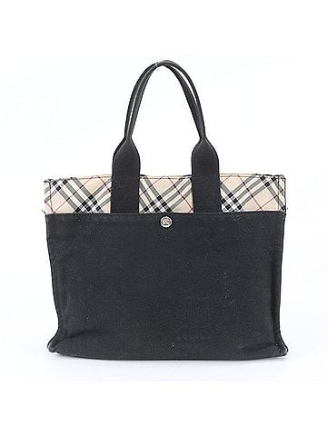 Burberry Burberry Nova Check Tote Bag, Shoulder Handbag, Black, Women's (view 1)