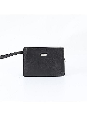 Burberry Burberry Leather Second Bag Clutch Pouch Black Men's (view 1)