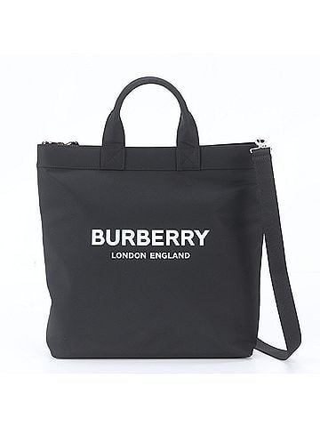 Burberry Burberry logo print Artier leather 2-way shoulder bag/tote bag for men (view 1)